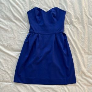 Amanda Uprichard Strapless Blue Dress